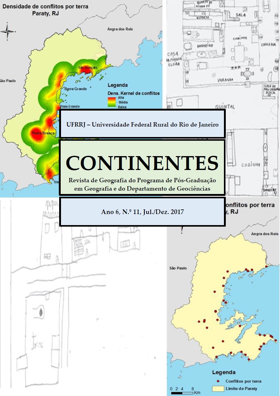 Capa da Revista Continentes - Ano 6, Nº 11, Julho/Dezembro de 2017